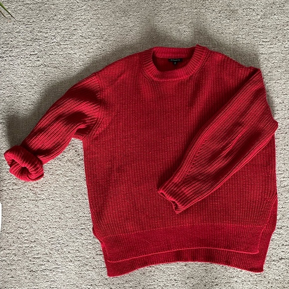 Knit sweater - warm red. - Picture 2 of 4
